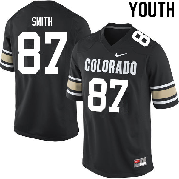 Youth #87 Alexander Smith Colorado Buffaloes College Football Jerseys Sale-Home Black